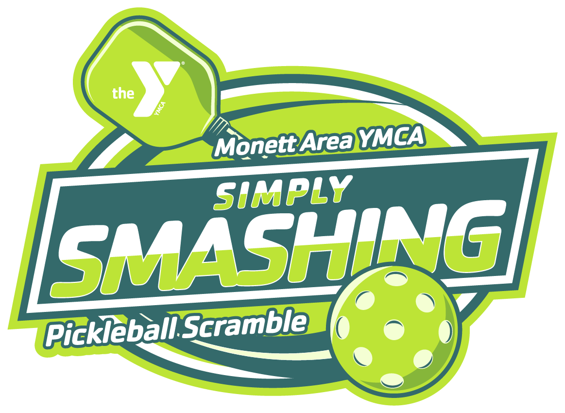 Monett Area YMCA - Simply Smashing Pickleball 2023 Logo